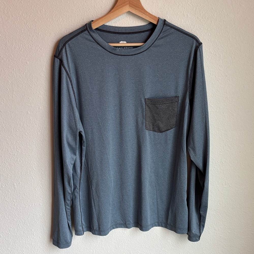 THE NORMAL BRAND Mens Tech Long Sleeve Pocket Shirt Medium
